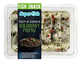 Filety ze śledzia z kolorowym pieprzem